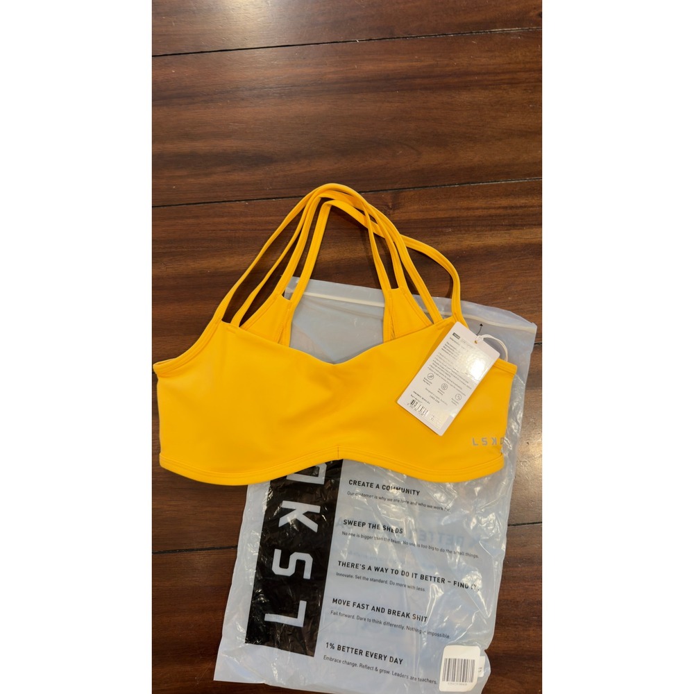 LSKD Interstellar Sports Bra Warm Apricot Orange M NWT NEW